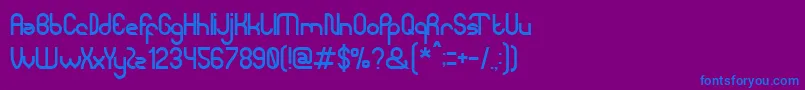 ModernBuilding Font – Blue Fonts on Purple Background