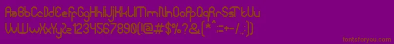 ModernBuilding Font – Brown Fonts on Purple Background