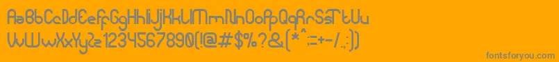 ModernBuilding Font – Gray Fonts on Orange Background