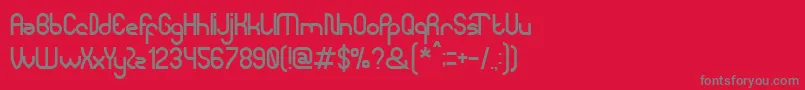 フォントModernBuilding – 赤い背景に灰色の文字