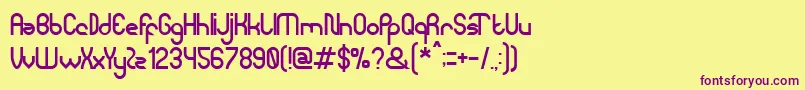 ModernBuilding Font – Purple Fonts on Yellow Background