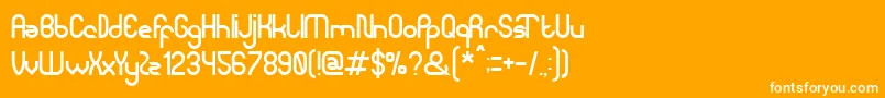 ModernBuilding Font – White Fonts on Orange Background