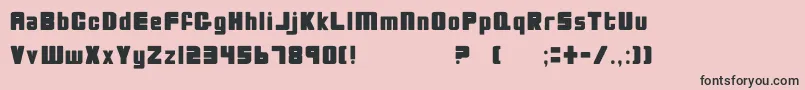 BioDiscSolid Font – Black Fonts on Pink Background