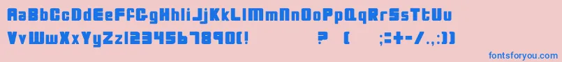 BioDiscSolid Font – Blue Fonts on Pink Background
