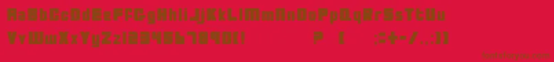 BioDiscSolid Font – Brown Fonts on Red Background