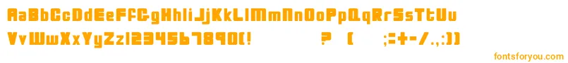 BioDiscSolid Font – Orange Fonts on White Background