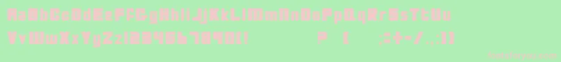 フォントBioDiscSolid – 緑の背景にピンクのフォント