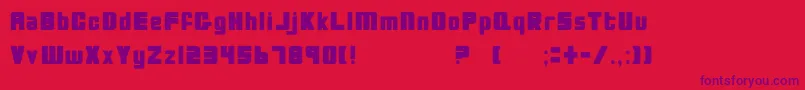 BioDiscSolid Font – Purple Fonts on Red Background