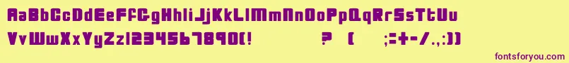 More about BioDiscSolid Font BioDiscSolid Font – Purple Fonts on Yellow Background