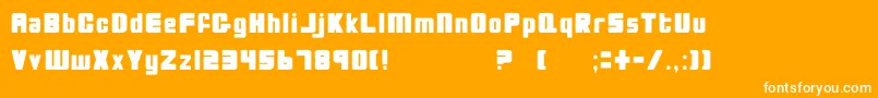 BioDiscSolid Font – White Fonts on Orange Background