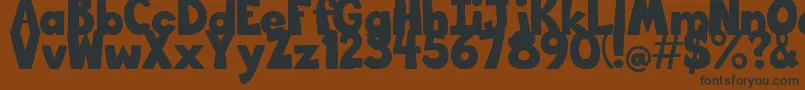 BigBottomTypefaceNormal Font – Black Fonts on Brown Background