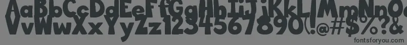 BigBottomTypefaceNormal-fontti – mustat fontit harmaalla taustalla