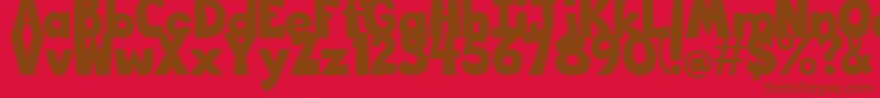 BigBottomTypefaceNormal Font – Brown Fonts on Red Background