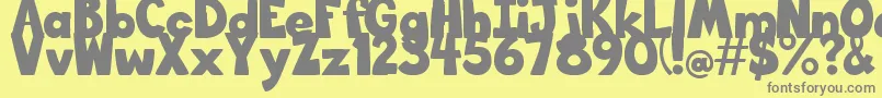 Шрифт BigBottomTypefaceNormal – серые шрифты на жёлтом фоне
