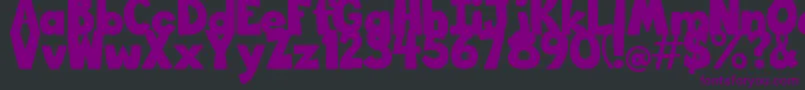 Шрифт BigBottomTypefaceNormal – фиолетовые шрифты на чёрном фоне