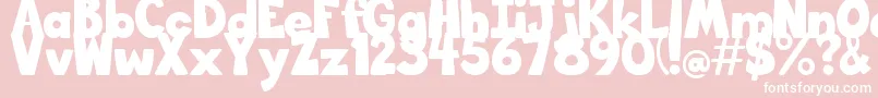 BigBottomTypefaceNormal Font – White Fonts on Pink Background