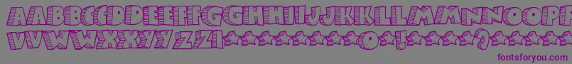 StoneyBilly-Schriftart – Violette Schriften auf grauem Hintergrund