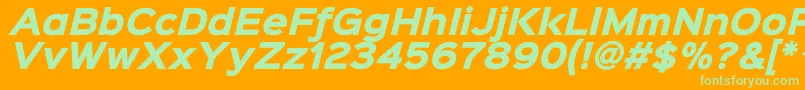 Sinkinsans800blackitalic Font – Green Fonts on Orange Background