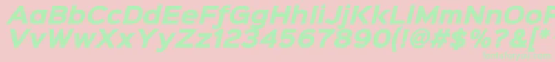 Sinkinsans800blackitalic Font – Green Fonts on Pink Background