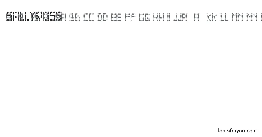 Шрифт Sallyross – алфавит, цифры, специальные символы