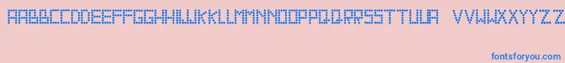 Sallyross Font – Blue Fonts on Pink Background