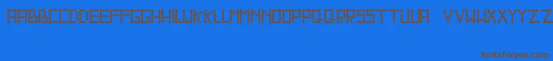 Sallyross Font – Brown Fonts on Blue Background
