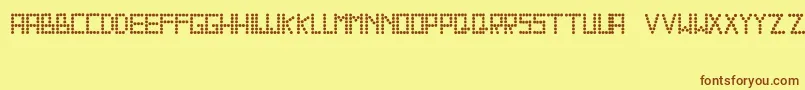 Sallyross Font – Brown Fonts on Yellow Background