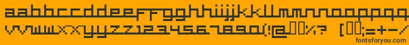 Supercar Font – Black Fonts on Orange Background