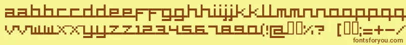 Supercar Font – Brown Fonts on Yellow Background