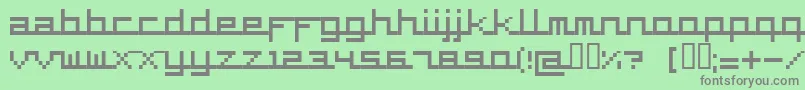 Supercar Font – Gray Fonts on Green Background