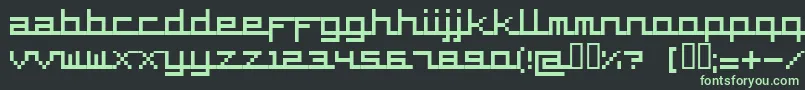 Supercar Font – Green Fonts on Black Background