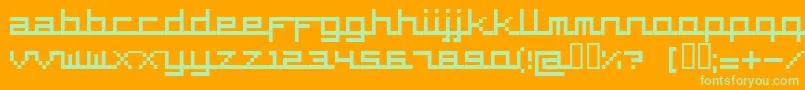 Supercar Font – Green Fonts on Orange Background