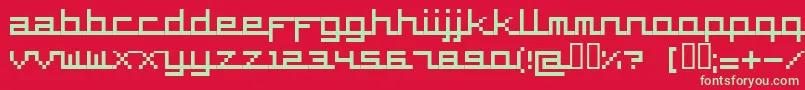 Supercar Font – Green Fonts on Red Background