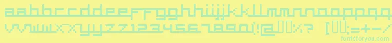 Supercar Font – Green Fonts on Yellow Background