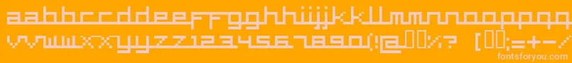 Supercar Font – Pink Fonts on Orange Background