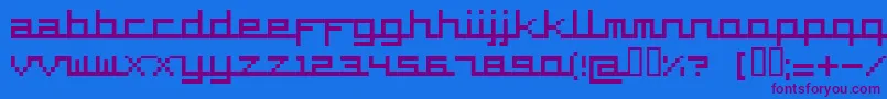 Supercar Font – Purple Fonts on Blue Background