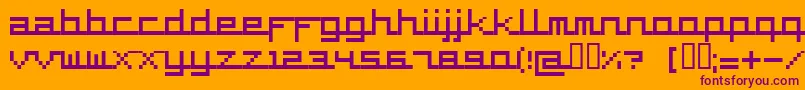 Supercar Font – Purple Fonts on Orange Background