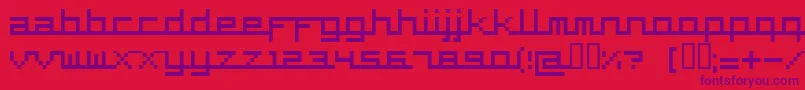Supercar Font – Purple Fonts on Red Background