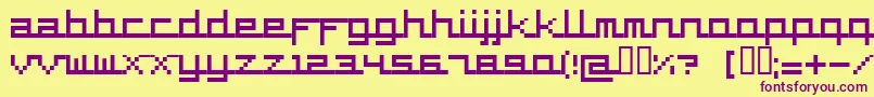 Supercar Font – Purple Fonts on Yellow Background
