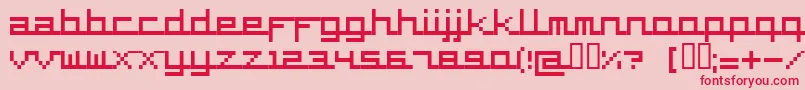 Supercar-Schriftart – Rote Schriften auf rosa Hintergrund