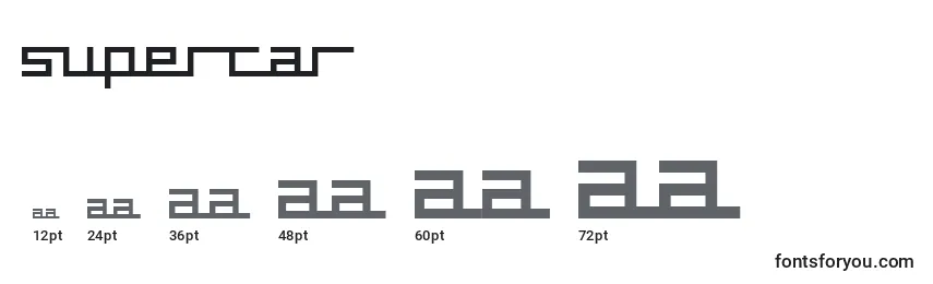Supercar font sizes