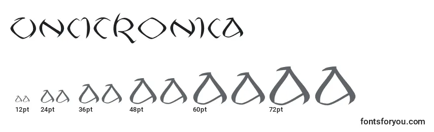 sizes of uncitronica font, uncitronica sizes