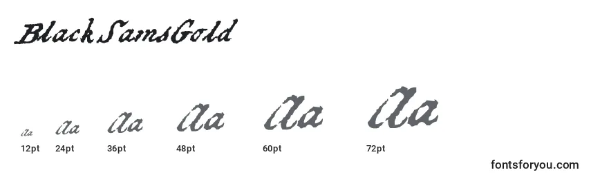 sizes of blacksamsgold font, blacksamsgold sizes