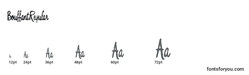 sizes of bouffantregular font, bouffantregular sizes
