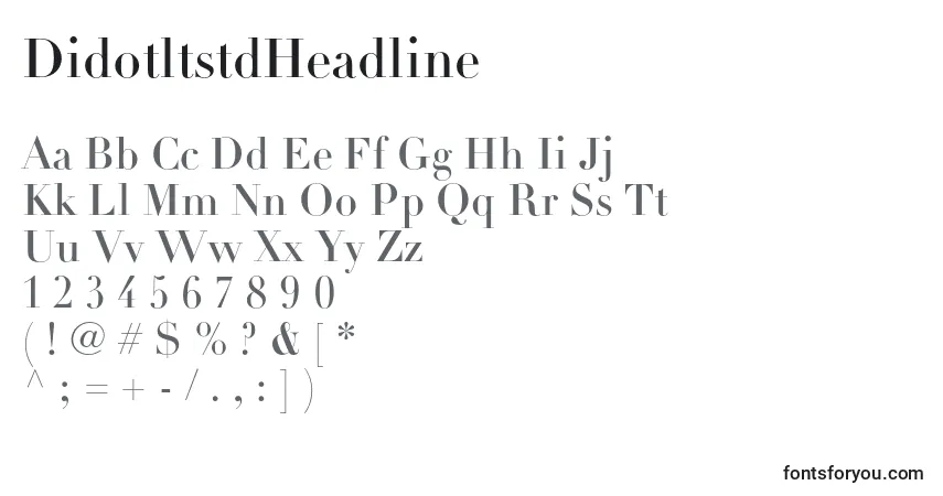 characters of didotltstdheadline font, letter of didotltstdheadline font, alphabet of  didotltstdheadline font