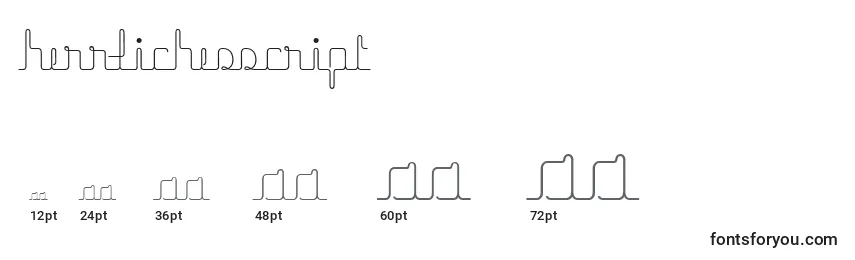 sizes of herrlichesscript font, herrlichesscript sizes