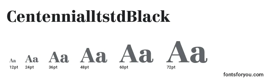 sizes of centennialltstdblack font, centennialltstdblack sizes