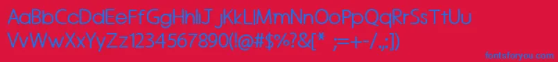 Шрифт Roundedvale – синие шрифты на красном фоне