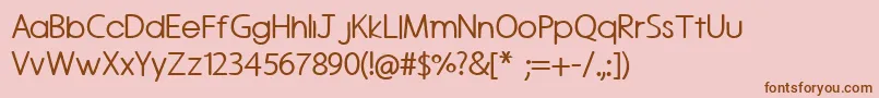 Roundedvale Font – Brown Fonts on Pink Background