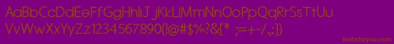 Шрифт Roundedvale – коричневые шрифты на фиолетовом фоне